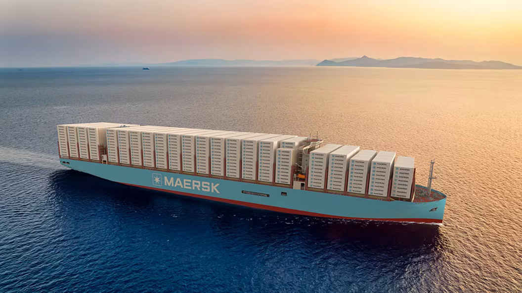Maersk container vessel at sea